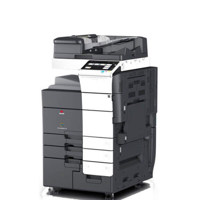 he d-Color MF759plus is equipped with a large 10.1-inch adjustable colour multitouch operation panel, which, thanks to its smartphone-like user experience, allows the operator to quickly and easily set the desired parameters. The d-Color MF759plus ensures top-of-therange performance in terms of document quality, print speed and compliance with the latest environmental regulations. The 6,650-sheet input paper capacity (with optional accessories) plus the powerful Quad Core CPU and 8 GB RAM memory allow the d-Color MF759plus to tackle even large workloads easily, making this device a small printing centre. The wireless option makes it possible to print documents from mobile devices. The d-Color MF759plus lets you install applications directly on the device, increasing functionality, such as connection to the Cloud. In order to manage connections in the best possible way, with total security against unwanted access, the d-Color MF759plus has multiple configuration parameters to guarantee data confidentiality. If these do not provide enough security, Bitdefender® antivirus software can be installed as an option to ensure maximum protection from external threats.